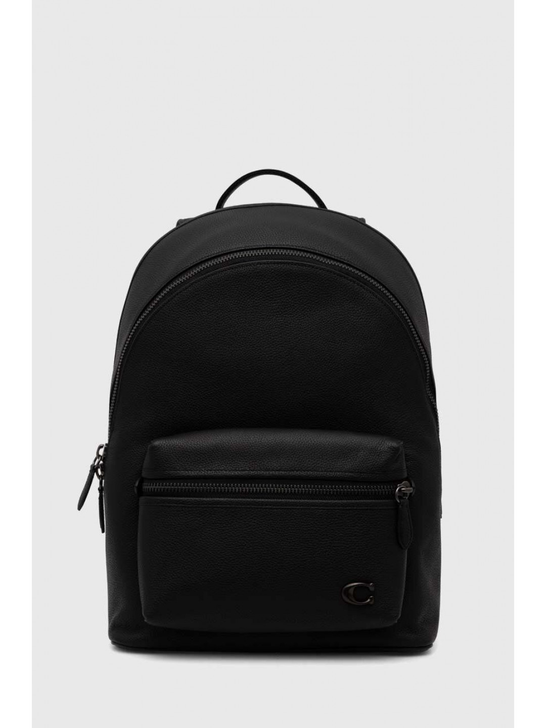 Kožený batoh Coach pánský černá barva velký hladký